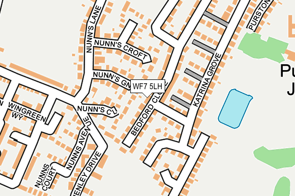 WF7 5LH map - OS OpenMap – Local (Ordnance Survey)