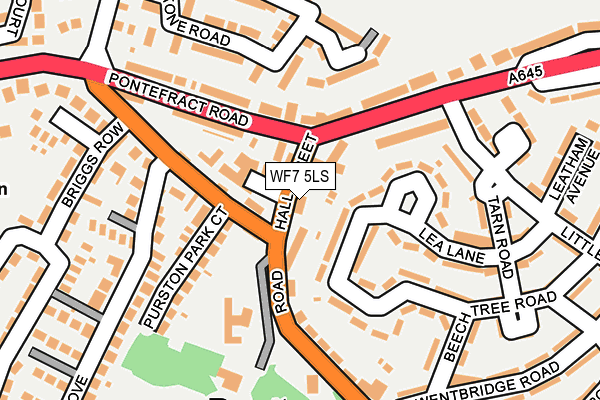 WF7 5LS map - OS OpenMap – Local (Ordnance Survey)