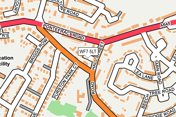 WF7 5LT map - OS OpenMap – Local (Ordnance Survey)