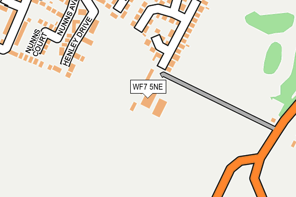 WF7 5NE map - OS OpenMap – Local (Ordnance Survey)