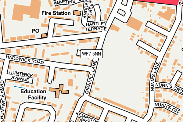 WF7 5NN map - OS OpenMap – Local (Ordnance Survey)