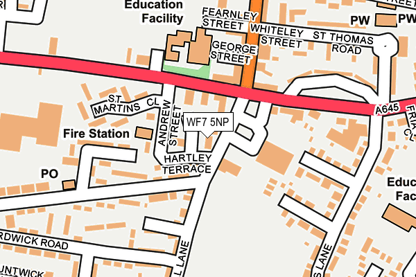 WF7 5NP map - OS OpenMap – Local (Ordnance Survey)