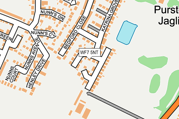 WF7 5NT map - OS OpenMap – Local (Ordnance Survey)