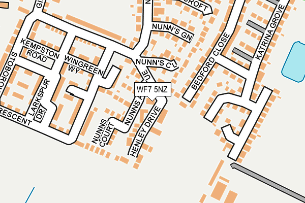 WF7 5NZ map - OS OpenMap – Local (Ordnance Survey)