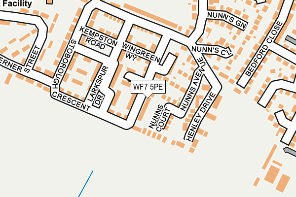 WF7 5PE map - OS OpenMap – Local (Ordnance Survey)