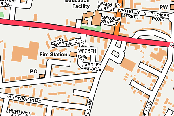 WF7 5PH map - OS OpenMap – Local (Ordnance Survey)
