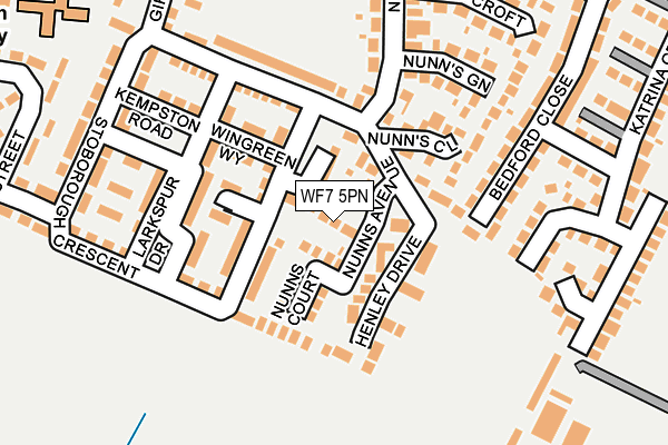 WF7 5PN map - OS OpenMap – Local (Ordnance Survey)