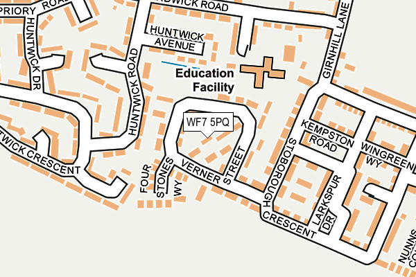 WF7 5PQ map - OS OpenMap – Local (Ordnance Survey)