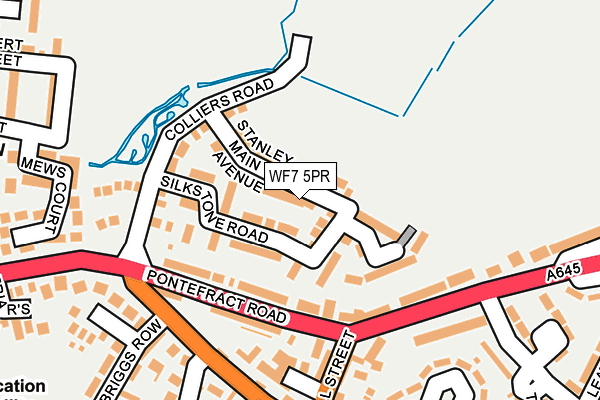 WF7 5PR map - OS OpenMap – Local (Ordnance Survey)