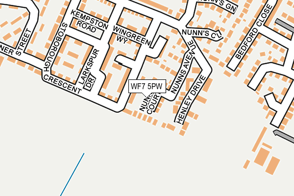 WF7 5PW map - OS OpenMap – Local (Ordnance Survey)