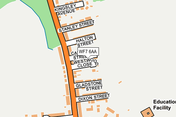 WF7 6AA map - OS OpenMap – Local (Ordnance Survey)