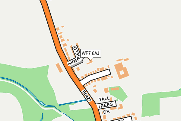 WF7 6AJ map - OS OpenMap – Local (Ordnance Survey)