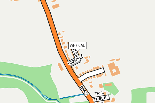 WF7 6AL map - OS OpenMap – Local (Ordnance Survey)