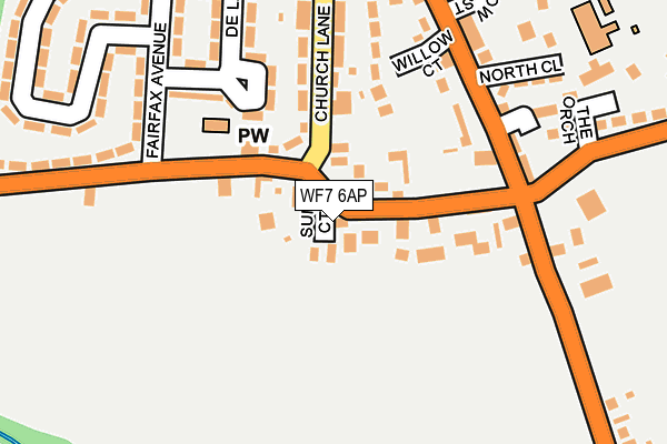 WF7 6AP map - OS OpenMap – Local (Ordnance Survey)