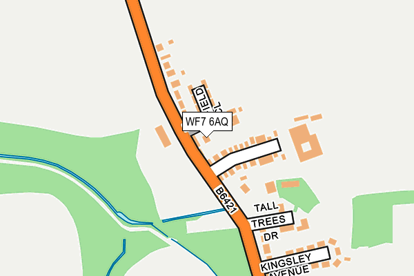 WF7 6AQ map - OS OpenMap – Local (Ordnance Survey)