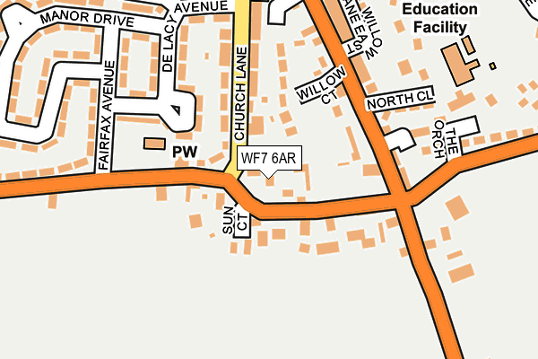 WF7 6AR map - OS OpenMap – Local (Ordnance Survey)