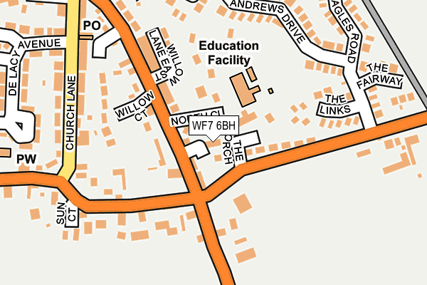 WF7 6BH map - OS OpenMap – Local (Ordnance Survey)
