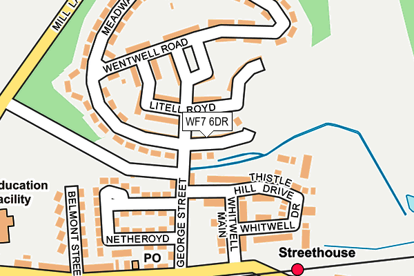 WF7 6DR map - OS OpenMap – Local (Ordnance Survey)