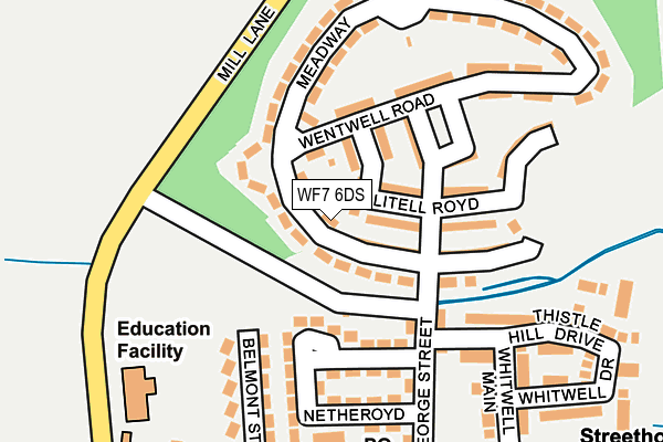 WF7 6DS map - OS OpenMap – Local (Ordnance Survey)