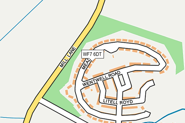 WF7 6DT map - OS OpenMap – Local (Ordnance Survey)