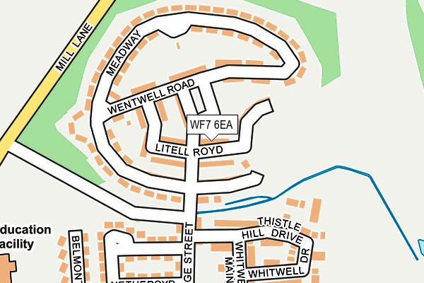WF7 6EA map - OS OpenMap – Local (Ordnance Survey)