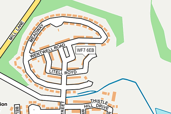 WF7 6EB map - OS OpenMap – Local (Ordnance Survey)