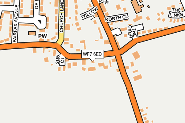 WF7 6ED map - OS OpenMap – Local (Ordnance Survey)
