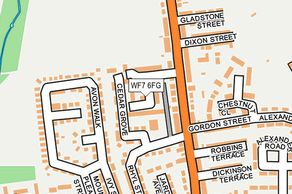 WF7 6FG map - OS OpenMap – Local (Ordnance Survey)
