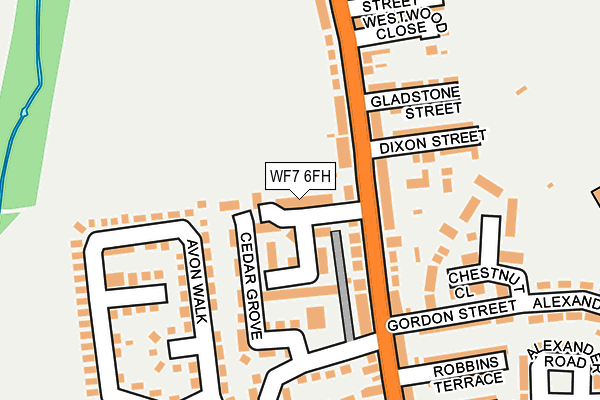 WF7 6FH map - OS OpenMap – Local (Ordnance Survey)