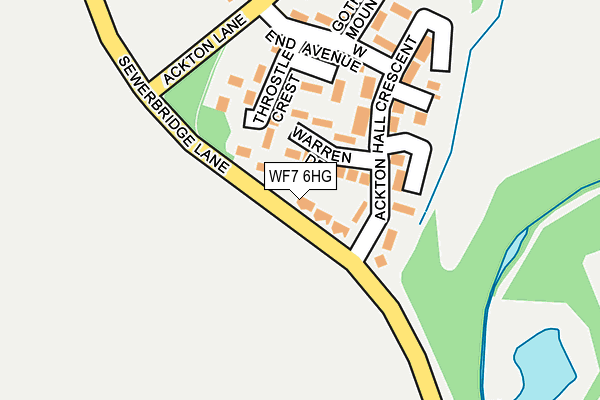 WF7 6HG map - OS OpenMap – Local (Ordnance Survey)