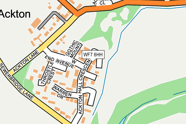 WF7 6HH map - OS OpenMap – Local (Ordnance Survey)
