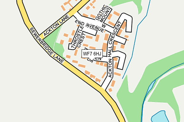 WF7 6HJ map - OS OpenMap – Local (Ordnance Survey)