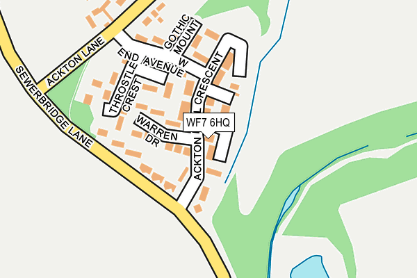 WF7 6HQ map - OS OpenMap – Local (Ordnance Survey)