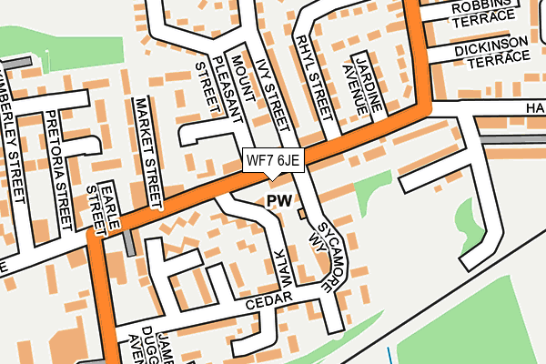WF7 6JE map - OS OpenMap – Local (Ordnance Survey)
