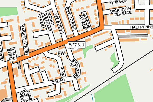 WF7 6JU map - OS OpenMap – Local (Ordnance Survey)