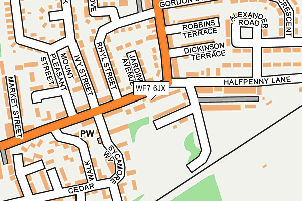 WF7 6JX map - OS OpenMap – Local (Ordnance Survey)
