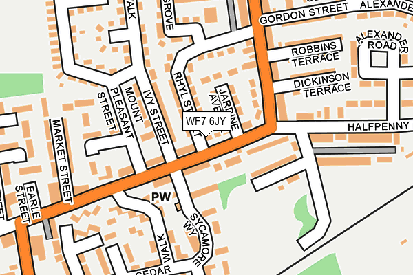 WF7 6JY map - OS OpenMap – Local (Ordnance Survey)
