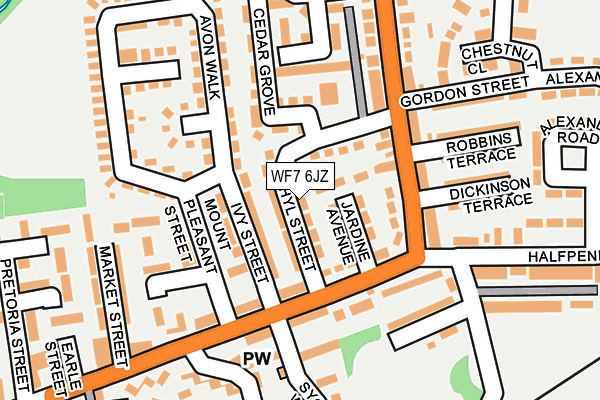 WF7 6JZ map - OS OpenMap – Local (Ordnance Survey)
