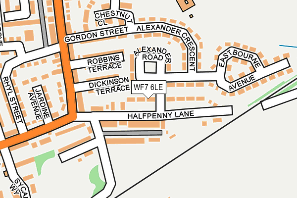 WF7 6LE map - OS OpenMap – Local (Ordnance Survey)