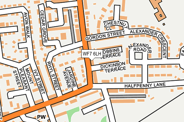 WF7 6LH map - OS OpenMap – Local (Ordnance Survey)