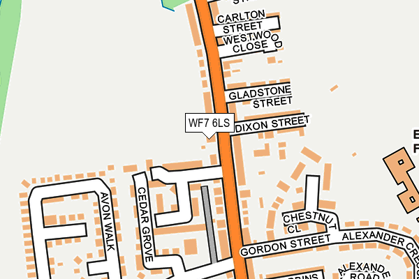 WF7 6LS map - OS OpenMap – Local (Ordnance Survey)