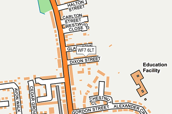WF7 6LT map - OS OpenMap – Local (Ordnance Survey)