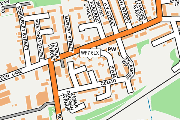 WF7 6LX map - OS OpenMap – Local (Ordnance Survey)