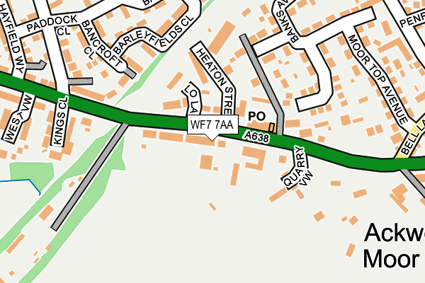 WF7 7AA map - OS OpenMap – Local (Ordnance Survey)