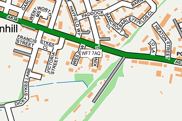 WF7 7AQ map - OS OpenMap – Local (Ordnance Survey)