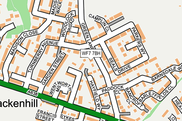 WF7 7BH map - OS OpenMap – Local (Ordnance Survey)