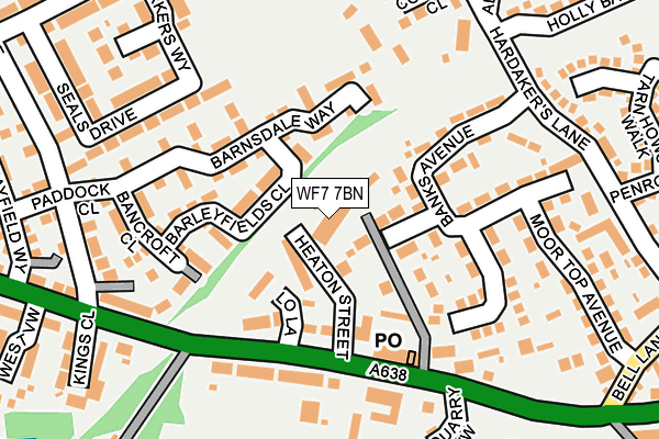 WF7 7BN map - OS OpenMap – Local (Ordnance Survey)