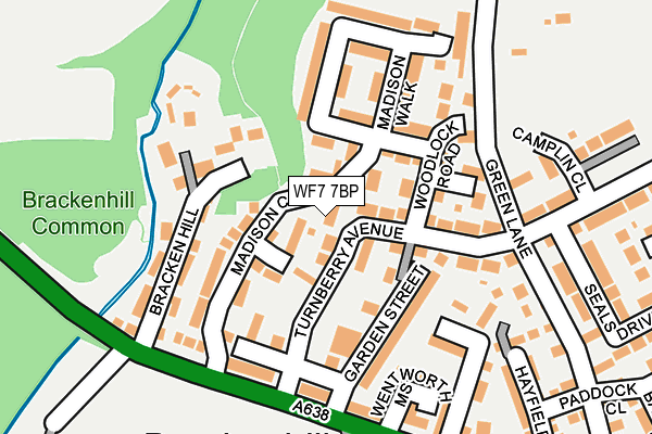 WF7 7BP map - OS OpenMap – Local (Ordnance Survey)