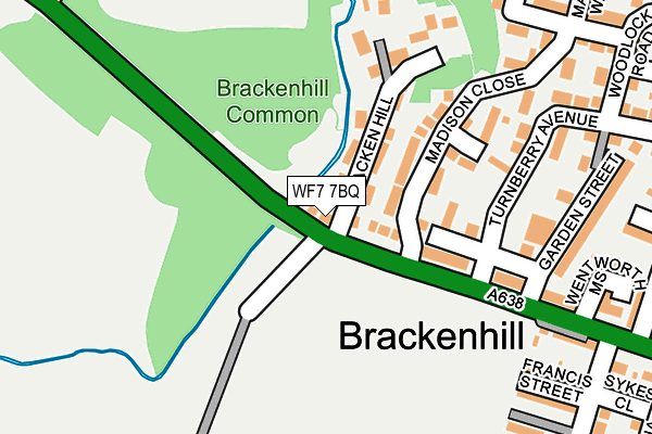 WF7 7BQ map - OS OpenMap – Local (Ordnance Survey)