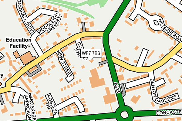 WF7 7BS map - OS OpenMap – Local (Ordnance Survey)
